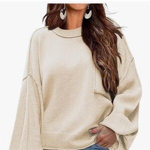 Zeagoo oversized super soft sweater/sweatshirt, M, apricot